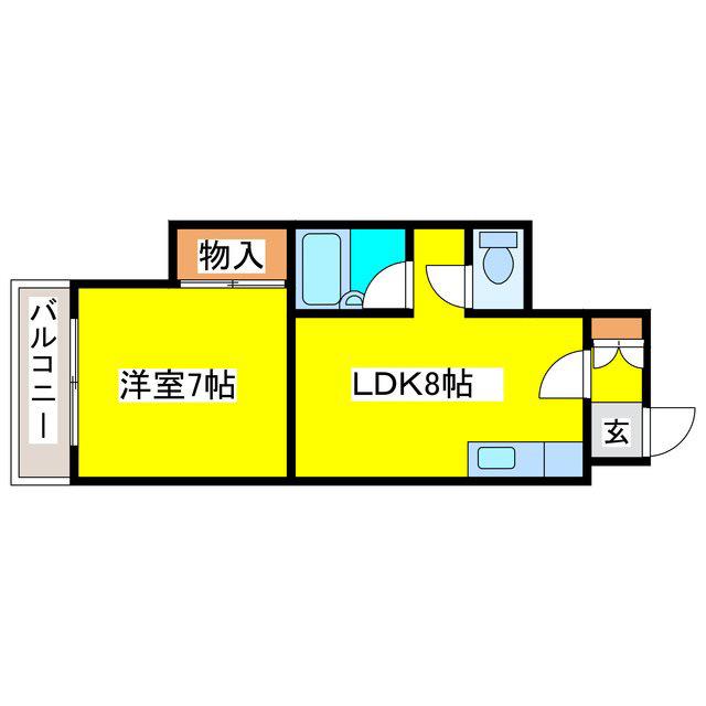 メゾン21(1LDK/3階)の間取り写真