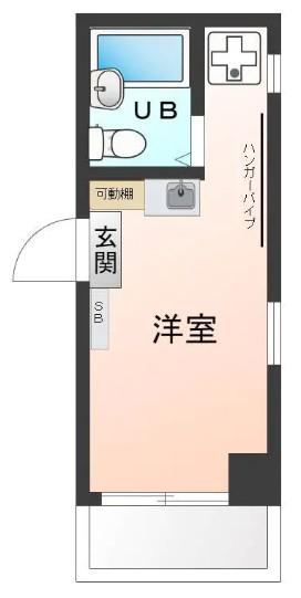 スカイコート渋谷(ワンルーム/5階)の間取り写真
