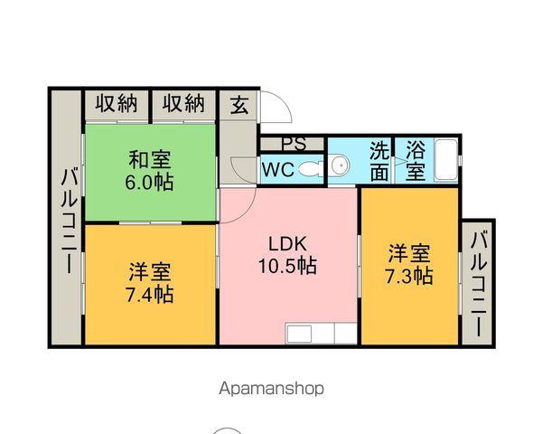 リヴェールM(3LDK/2階)の間取り写真