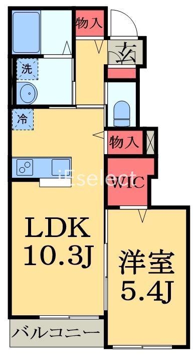 NFコーポ1号館(1LDK/1階)の間取り写真