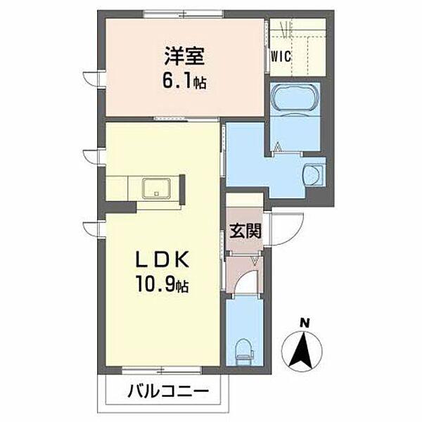 ASLAN598(1LDK/2階)の間取り写真