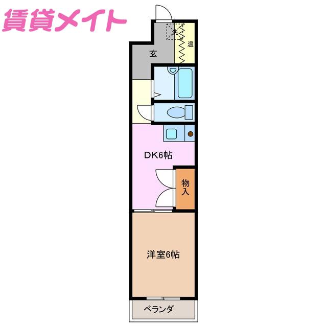 千代田ビルディング(1DK/3階)の間取り写真
