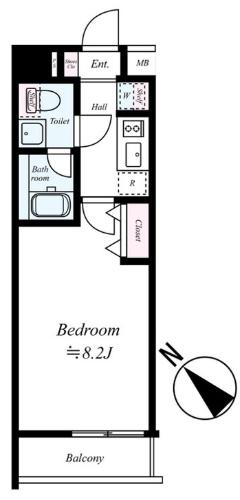 レヴィーガ板橋徳丸(1K/2階)の間取り写真