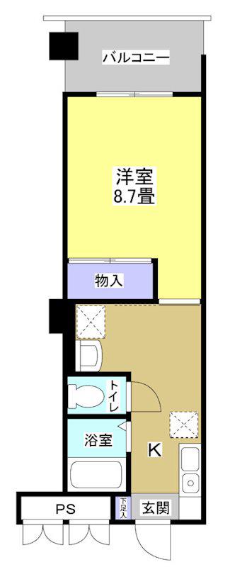 IVYキャッスルII(1K/3階)の間取り写真