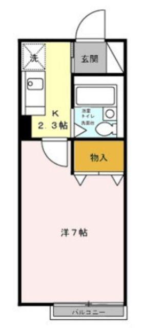 エントピア新秋津A棟(1K/1階)の間取り写真