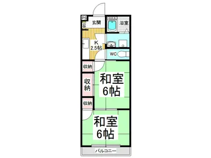 コーポラスK(2K/3階)の間取り写真