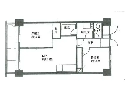 シティマンション平尾(2LDK/8階)の間取り写真