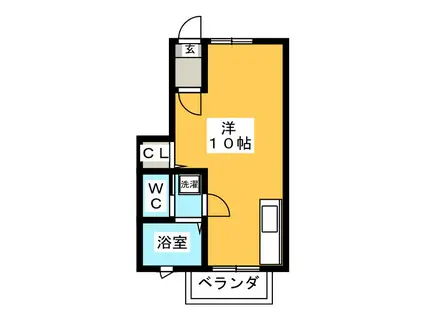 SPRING HOUSE V(ワンルーム/1階)の間取り写真