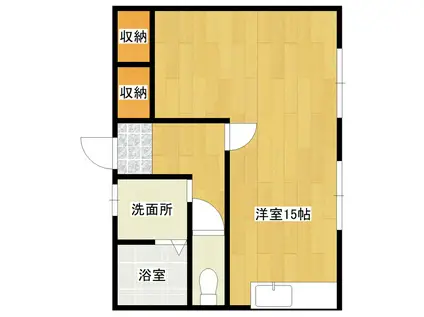 エレガンスR&Yイシザワ(ワンルーム/2階)の間取り写真