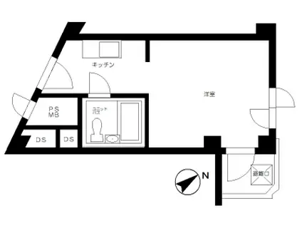 ソフトタウン青山(ワンルーム/4階)の間取り写真