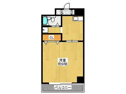 ピアシティ三田(1K/5階)の間取り写真
