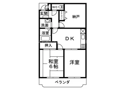 フェニックス三田(2SDK/1階)の間取り写真