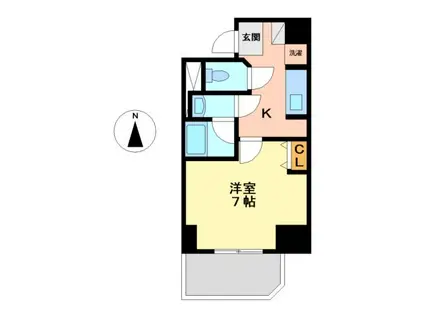 エイペックス名古屋栄プレミアライフ(1K/8階)の間取り写真