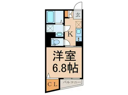 クリアル落合南長崎(1K/4階)の間取り写真