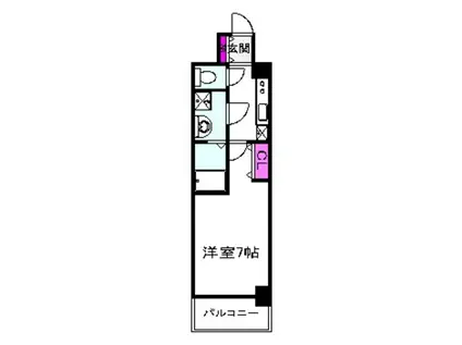 エスリード京橋グランテラス(1K/8階)の間取り写真