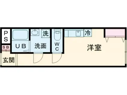 JOB-II号館(ワンルーム/3階)の間取り写真