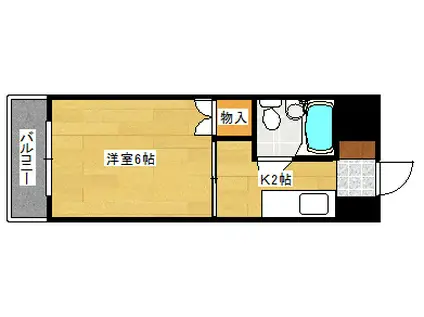 舟入松尾ビル(1K/4階)の間取り写真