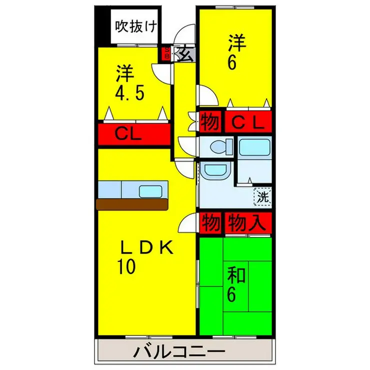 ユーフォニー市原 6階階 間取り