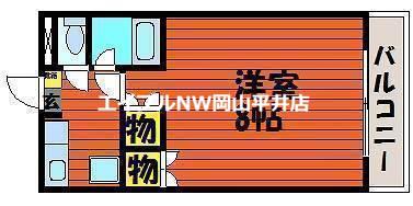 パル81(1K/3階)の間取り写真