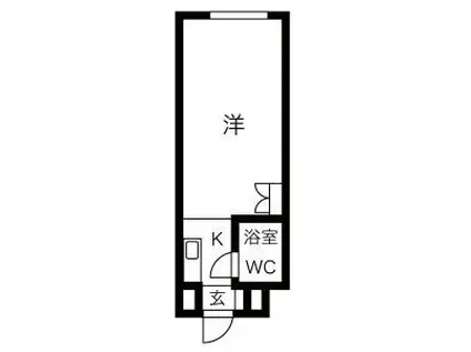 七間町ハイム(1K/8階)の間取り写真