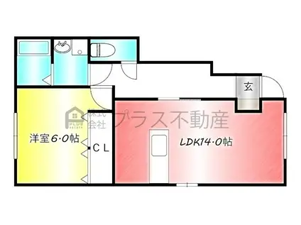 テロワール八番館(1LDK/1階)の間取り写真