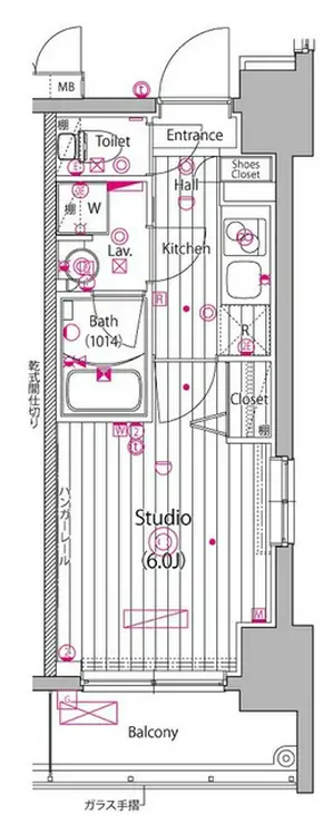 ガーラ・グランディ川崎榎町 8階階 間取り