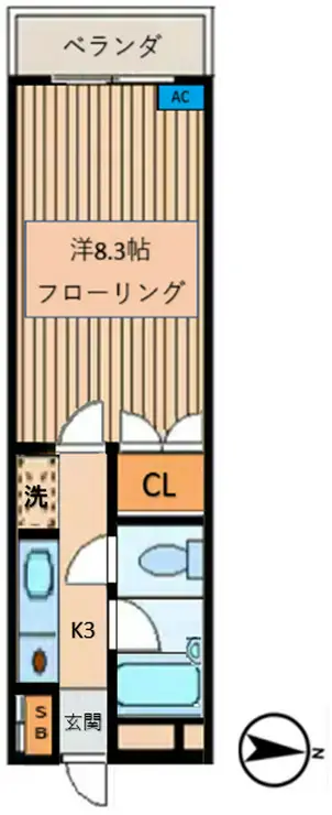 公田フーガトミー 1階階 間取り