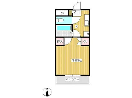 コーポセシボンS(1K/3階)の間取り写真