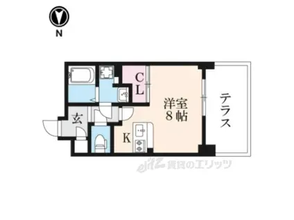 THEGARNETSUITERESIDE(ワンルーム/1階)の間取り写真