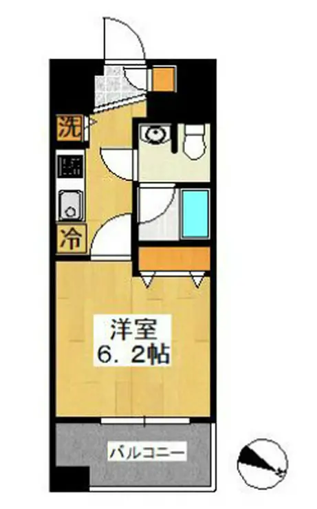 ガーラ・プレシャス横濱関内 9階階 間取り