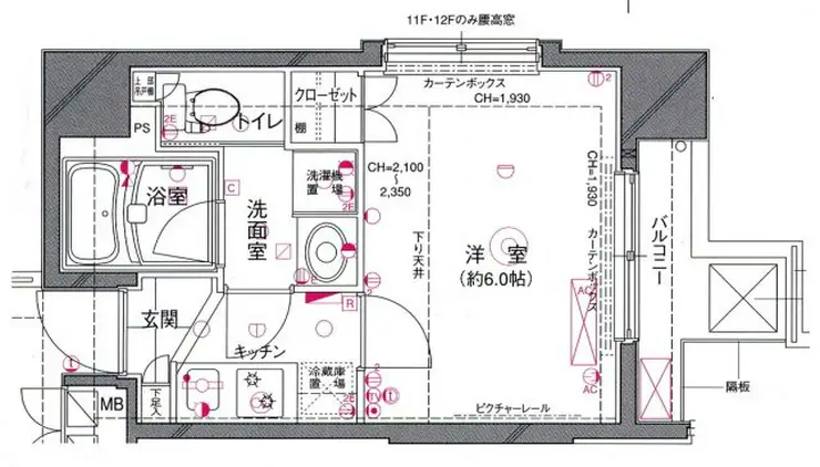 パレステュディオ本郷後楽園 8階階 間取り