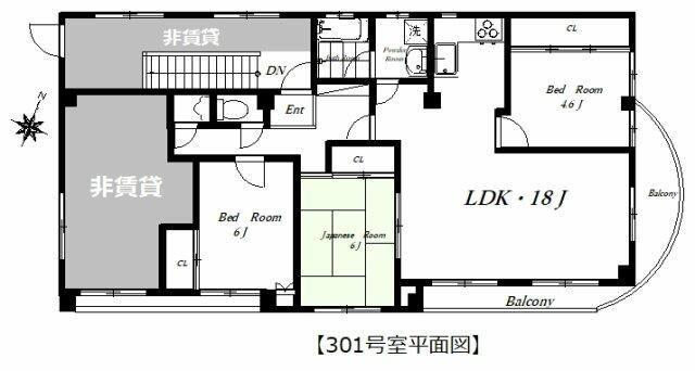 リエス川越南古谷(3LDK/3階)の間取り写真