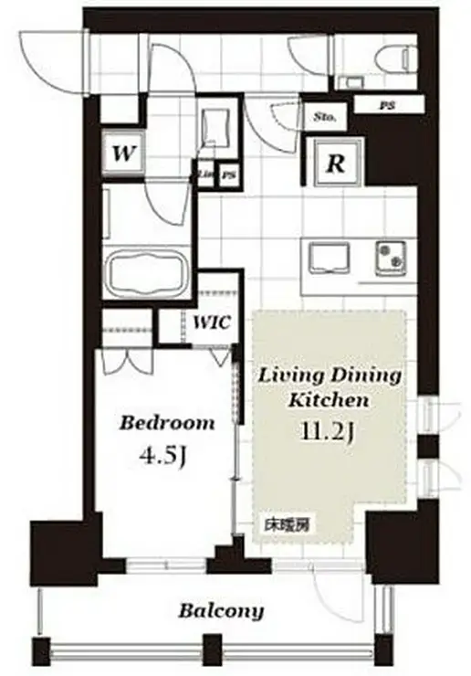 ピアース赤坂 9階階 間取り