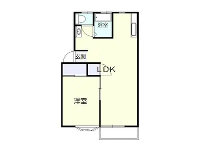ハウスホーレント石井II(1LDK/2階)の間取り写真