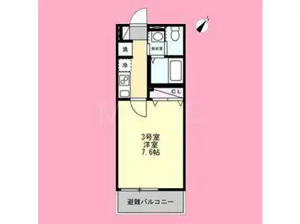 T&Fレジデンス南林間A(1K/1階)の間取り写真