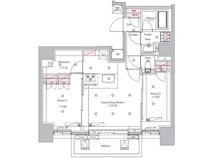 SYFORME ITABASHI III(2LDK/11階)の間取り写真