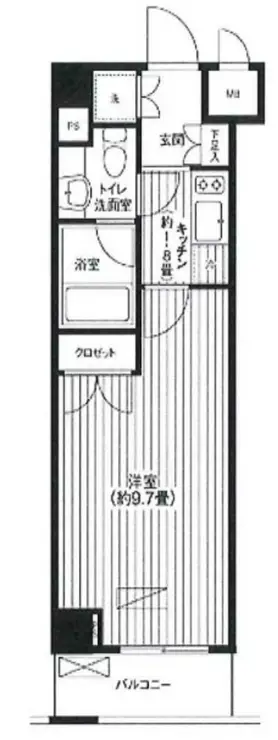 グランハイツ東新宿 5階階 間取り