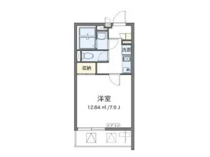 クレイノアンジュ鶴間(1K/1階)の間取り写真