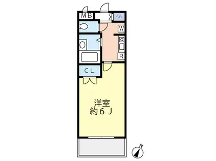 グランヴァン西馬込(1K/3階)の間取り写真
