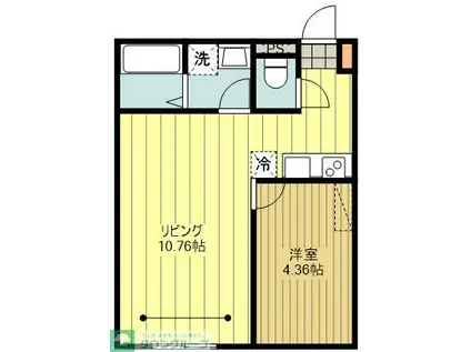 グランディール羽村(1LDK/3階)の間取り写真