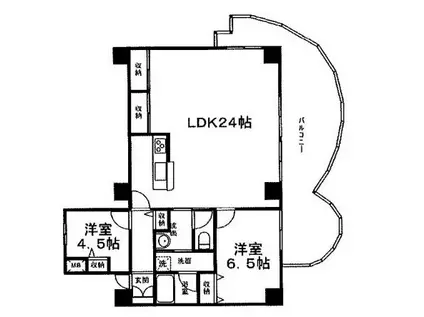 メゾン富士才(2LDK/2階)の間取り写真