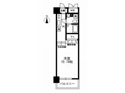 レジディア上野御徒町(ワンルーム/13階)の間取り写真