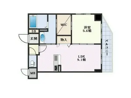 LA MONTAGNE(1LDK/7階)の間取り写真