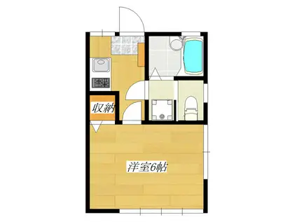 フレスコ志茂駅前(1K/1階)の間取り写真