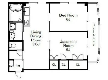 グランドシャトー星ヶ丘II(2LDK/3階)の間取り写真