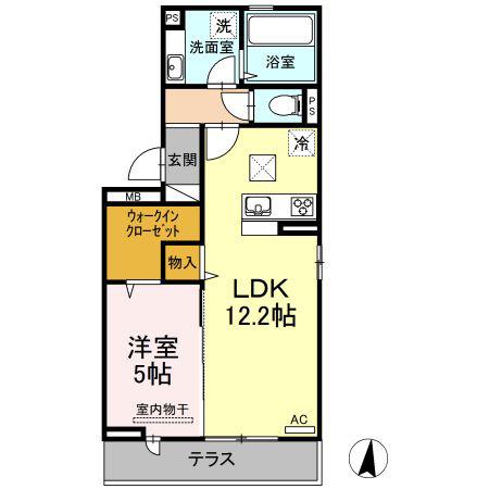 アン・シャトウII(1LDK/1階)の間取り写真