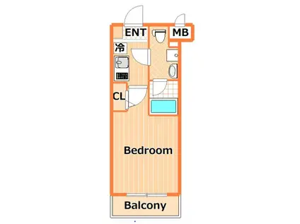 SHOKEN RESIDENCE横浜鶴見II(1K/4階)の間取り写真