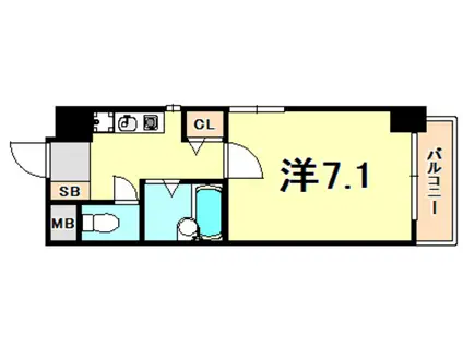 アコルデパルク下山手(1K/8階)の間取り写真