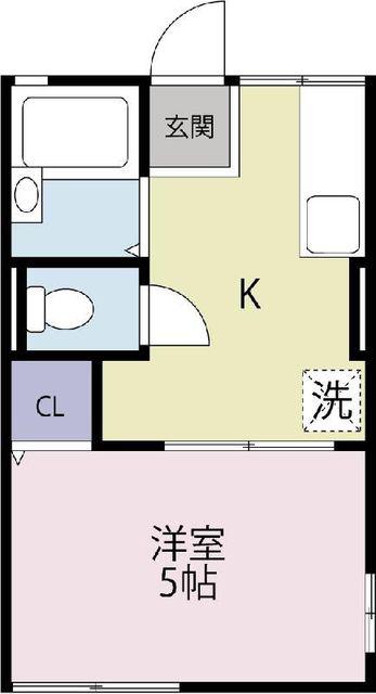 ローダンセ(1K/2階)の間取り写真