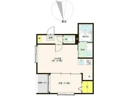 NEST TOMIZAWA(1LDK/1階)の間取り写真